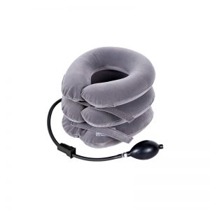 Inflatable cervical neck traction device for posture correction