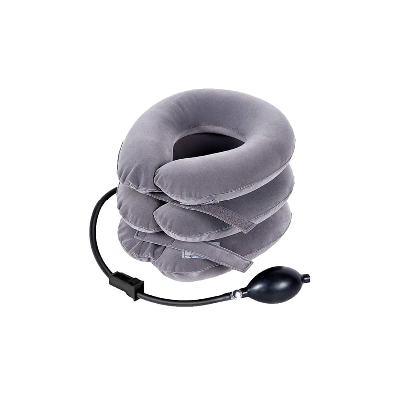 Adjustable 3-layer inflatable neck stretcher pillow for home Cervical Neck Traction Device