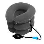 Inflatable neck brace collar for cervical spine alignment and chronic neck support