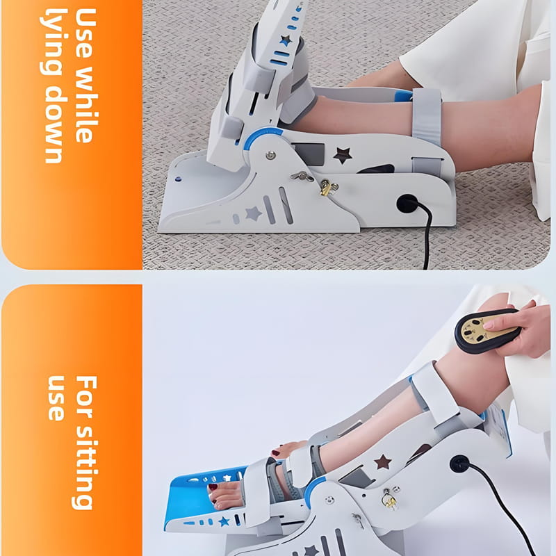Motorized foot and ankle exerciser for stroke hemiplegia patient physical therapy