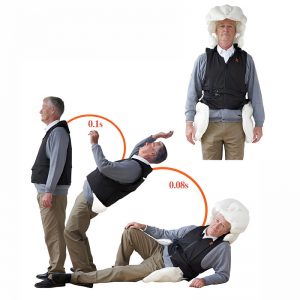 Smart Wearable Airbag Vest for Seniors device with automatic inflation for seniors