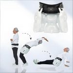 Smart Wearable Fall Protection Airbag Belt device with automatic inflation for seniors