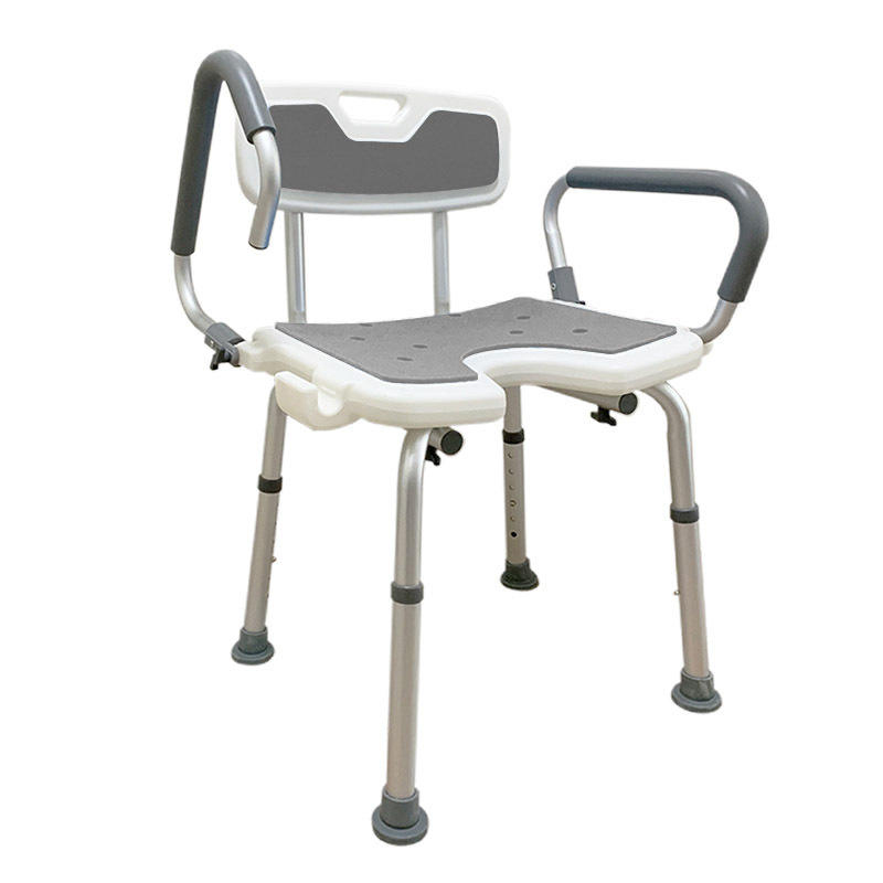 Heavy duty shower chair with back and arms for 500 lbs weight capacity