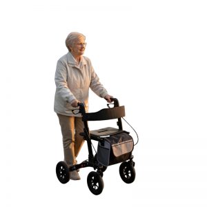 Adjustable height mobility walker for senior safety and post-surgery rehabilitation