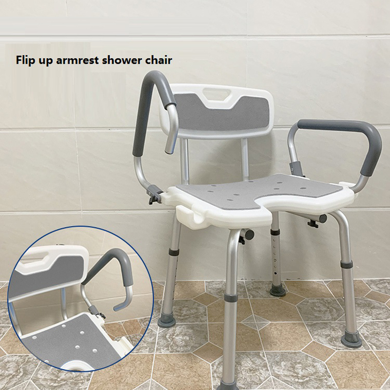 #1 Best Heavy Duty Shower Chair with Back & Arms | 500 lbs Capacity Top - Image 4
