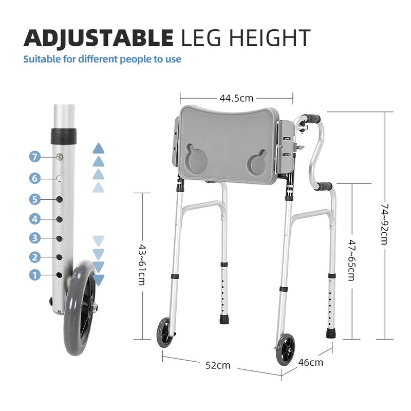 #1 Height Adjustable Rollator Walker | Best Custom Seat & Handles - Image 4