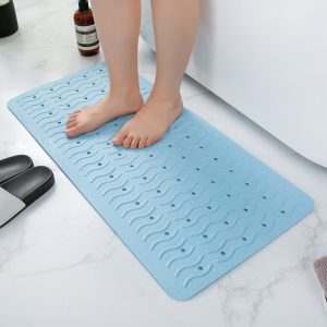 Non-slip spa shower bathtub mat with safety suction cups for seniors