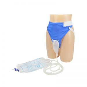 Wearable silicone urine collector bag for male and female incontinence care