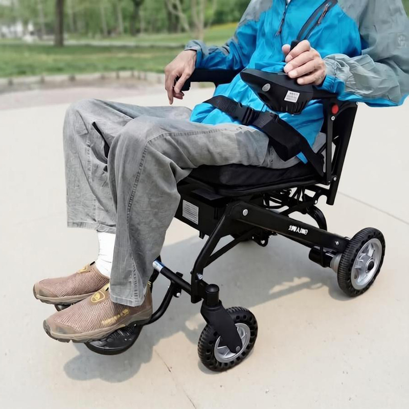 Lightweight folding electric wheelchair designed for comfort, safety, and everyday independence