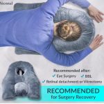 Face down pillow after eye surgery for vitrectomy recovery and retinal detachment
