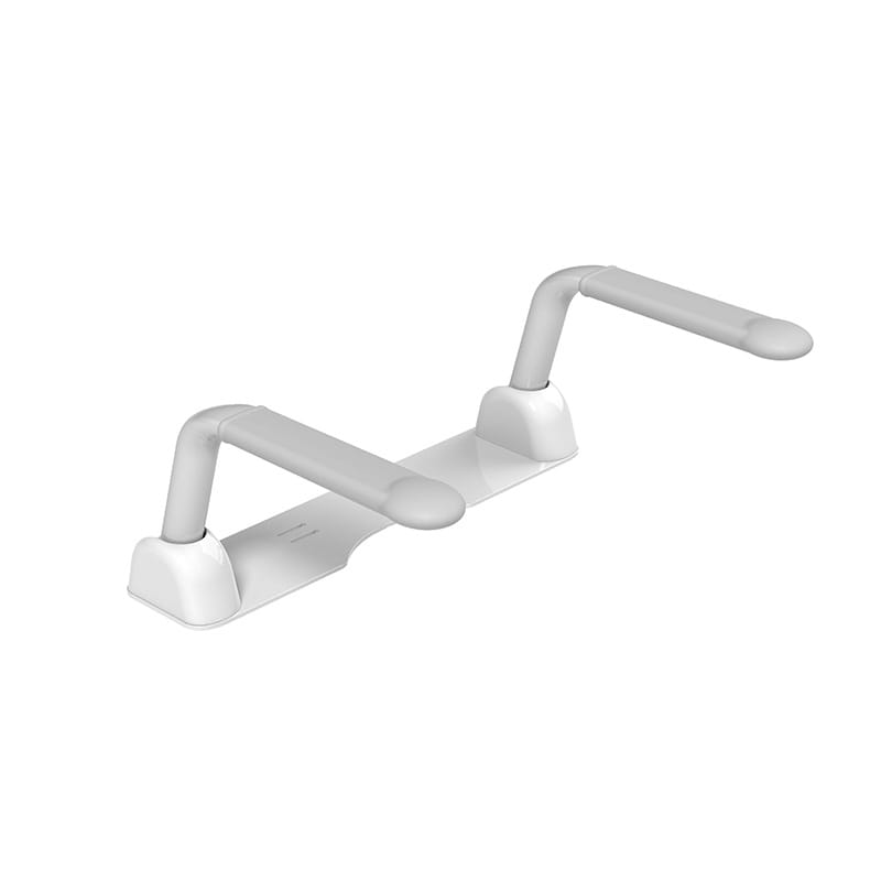 Folding toilet safety rails for elderly bathroom safety and stand assist