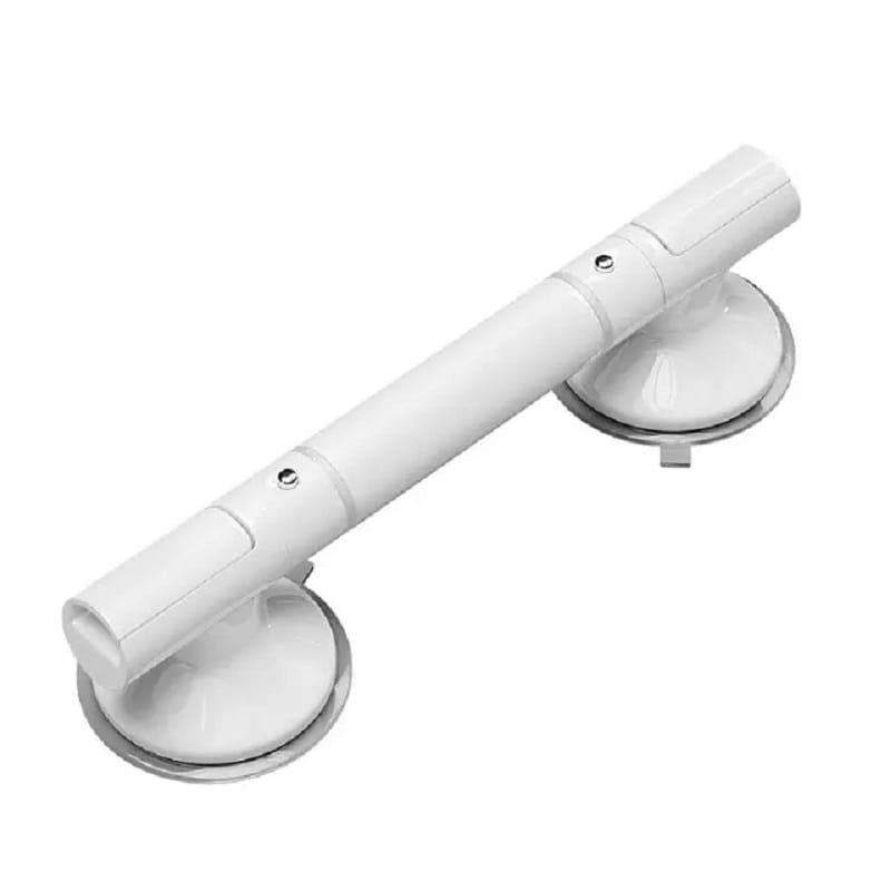 Heavy duty suction cup handrail with green safety indicator light for bathroom safety