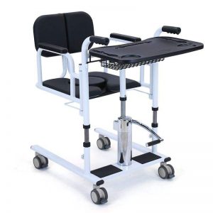 Patient Lift Transfer Chair - Heavy Duty Manual Hydraulic Lifter for Home Care & Senior Mobility