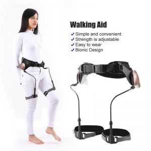 Adjustable walking aid exoskeleton for senior mobility