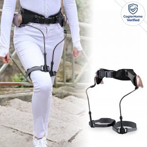 Adjustable walking aid exoskeleton for senior mobility