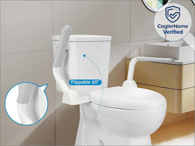 60 degree flip folding toilet safety rail for elderly no drill