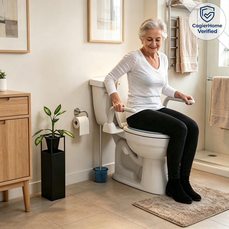 60 degree flip folding toilet safety rail for elderly no drill