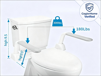 60 degree flip folding toilet safety rail for elderly no drill