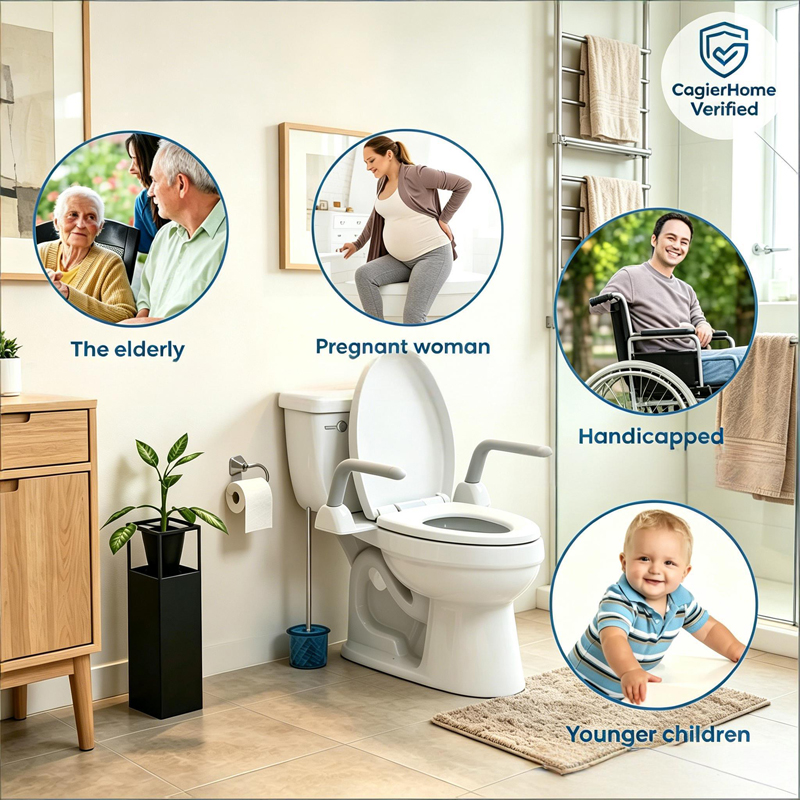 60 degree flip folding toilet safety rail for elderly no drill