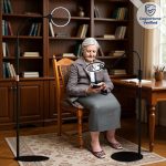 Floor Standing Magnifying Glass with Light Hands-Free Magnifier