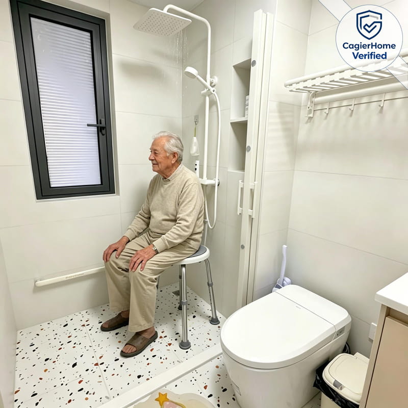 Heavy Duty 360 Swivel Shower Stool Rotating Medical Bath Seat