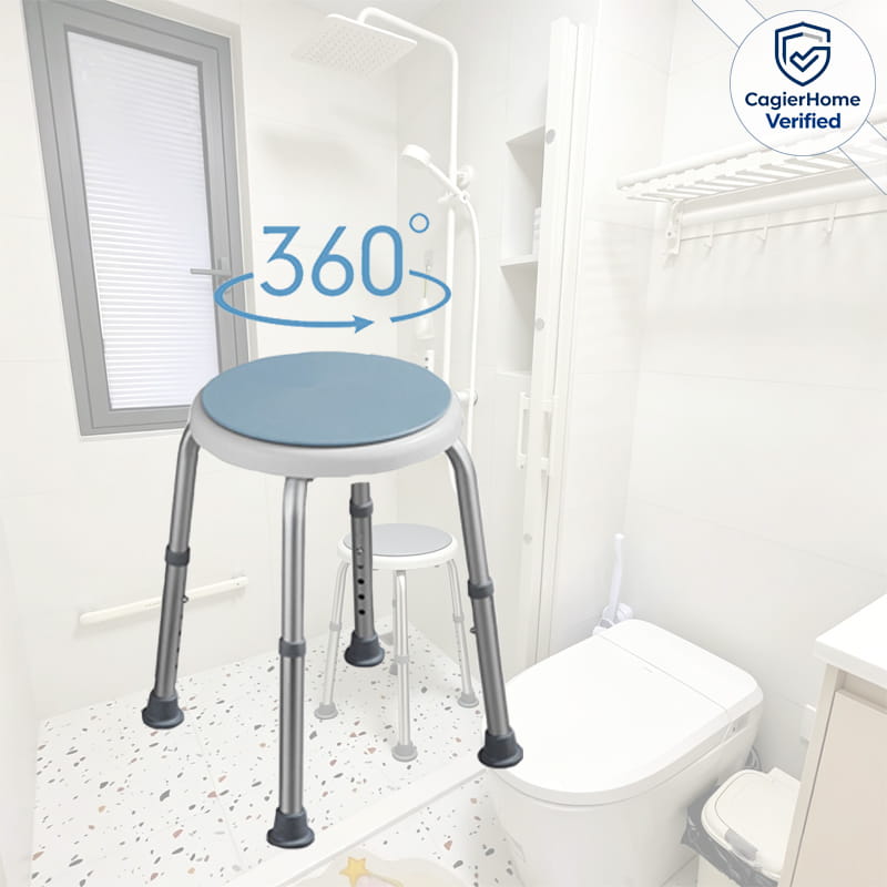 Heavy Duty 360 Swivel Shower Stool Rotating Medical Bath Seat