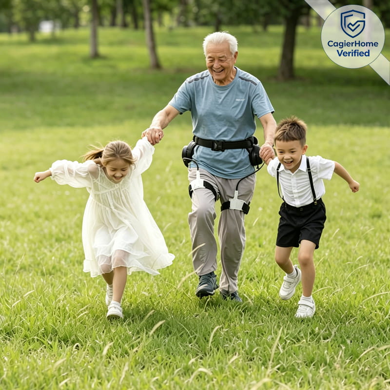 Intelligent electric walking assistance exoskeleton for AI-powered rehabilitation and elderly mobility