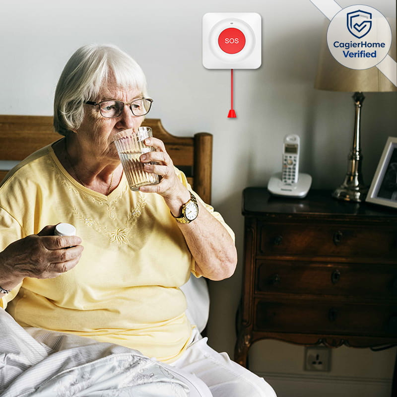 Smart Wi-Fi SOS Alert Button for Seniors Instant Mobile Alerts