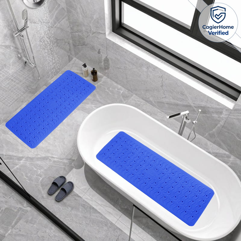 Non-slip spa shower bathtub mat with safety suction cups for seniors