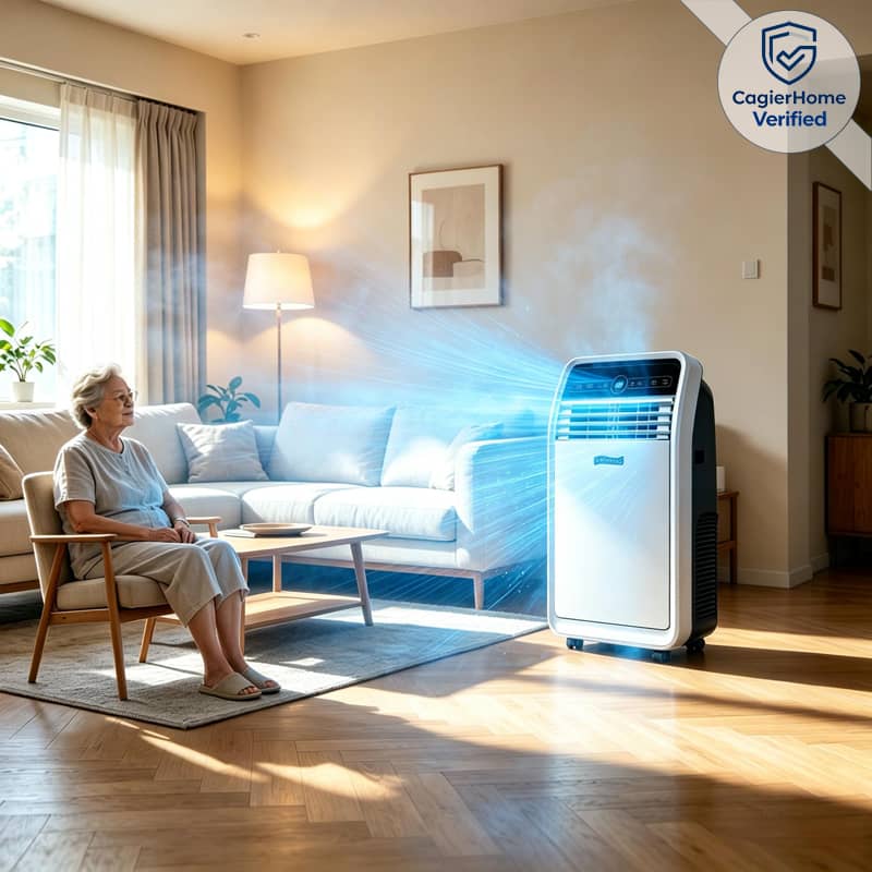 Installation-free portable AC with no-install 5000-14000 BTU options for quick cooling