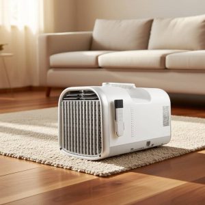 Portable air conditioner with 4100 BTU fast cooling and compact handle design